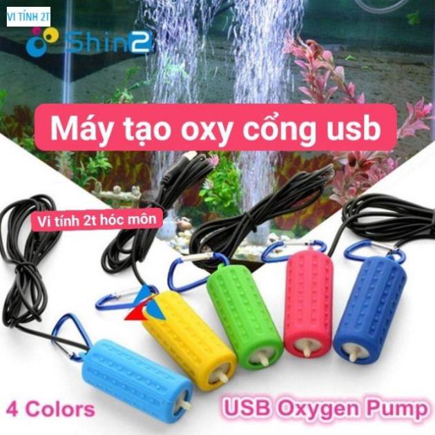 Máy tạo oxy hồ cá cổng usb thuận tiện đem đi