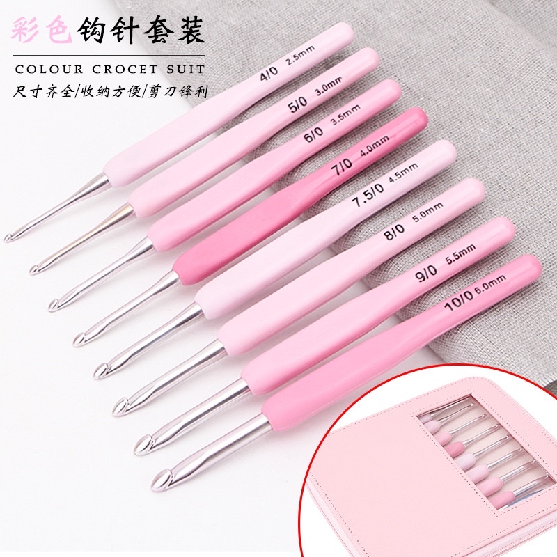 Bộ kim móc mô phỏng Tulip dễ thương