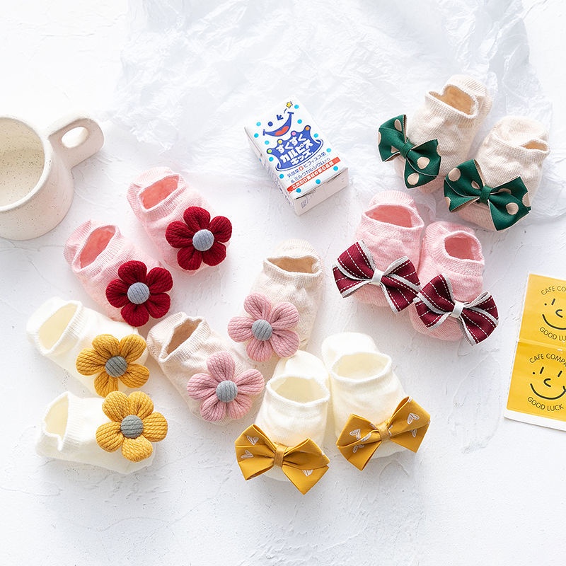 [Hàng Có Sẵn] Vớ Thuyền Vải Cotton Mỏng Màu Trơn Miệng Nông Làm Mát Chống Trượt Thời Trang Xuân Hè Cho Bé
