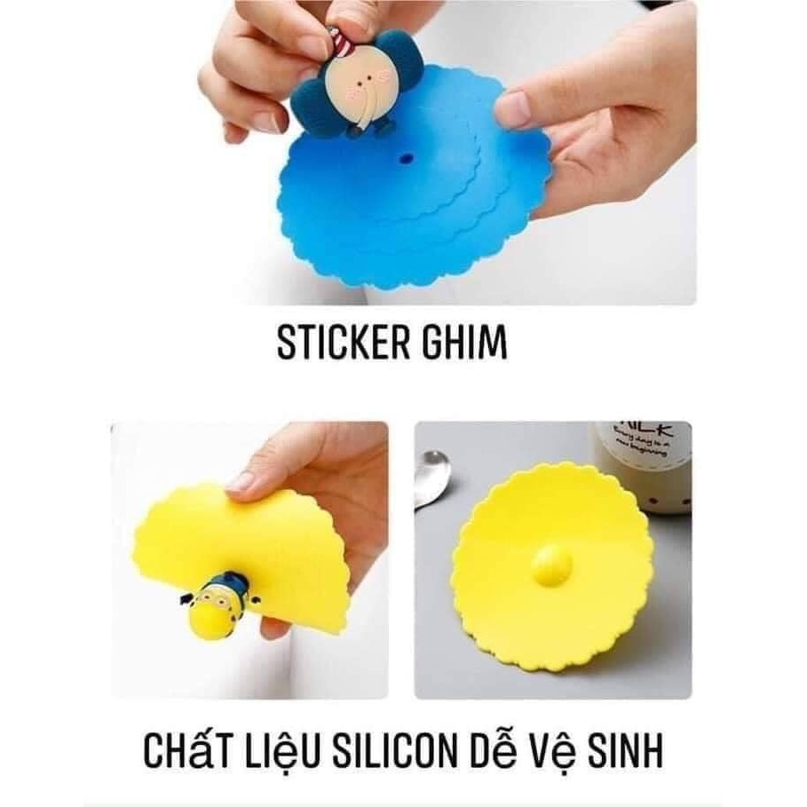 NẮP ÚP CỐC SILICON CHỐNG BỤI MẪU HOẠT HÌNH SIÊU YÊU