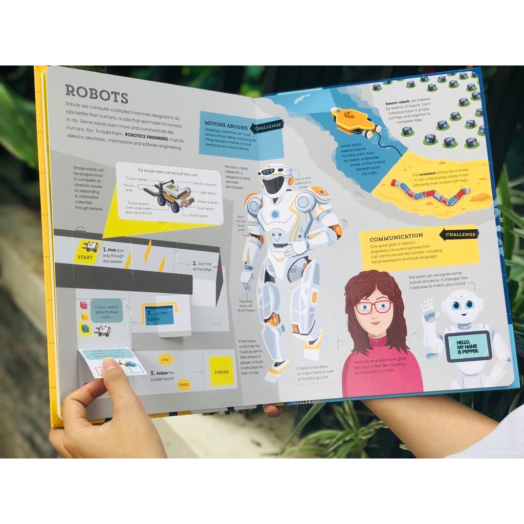 Sách Khám Phá Cách Hoạt Động Của Kỹ Thuật Lift The Flap Engineering (Sách Usborne) Á Châu Books