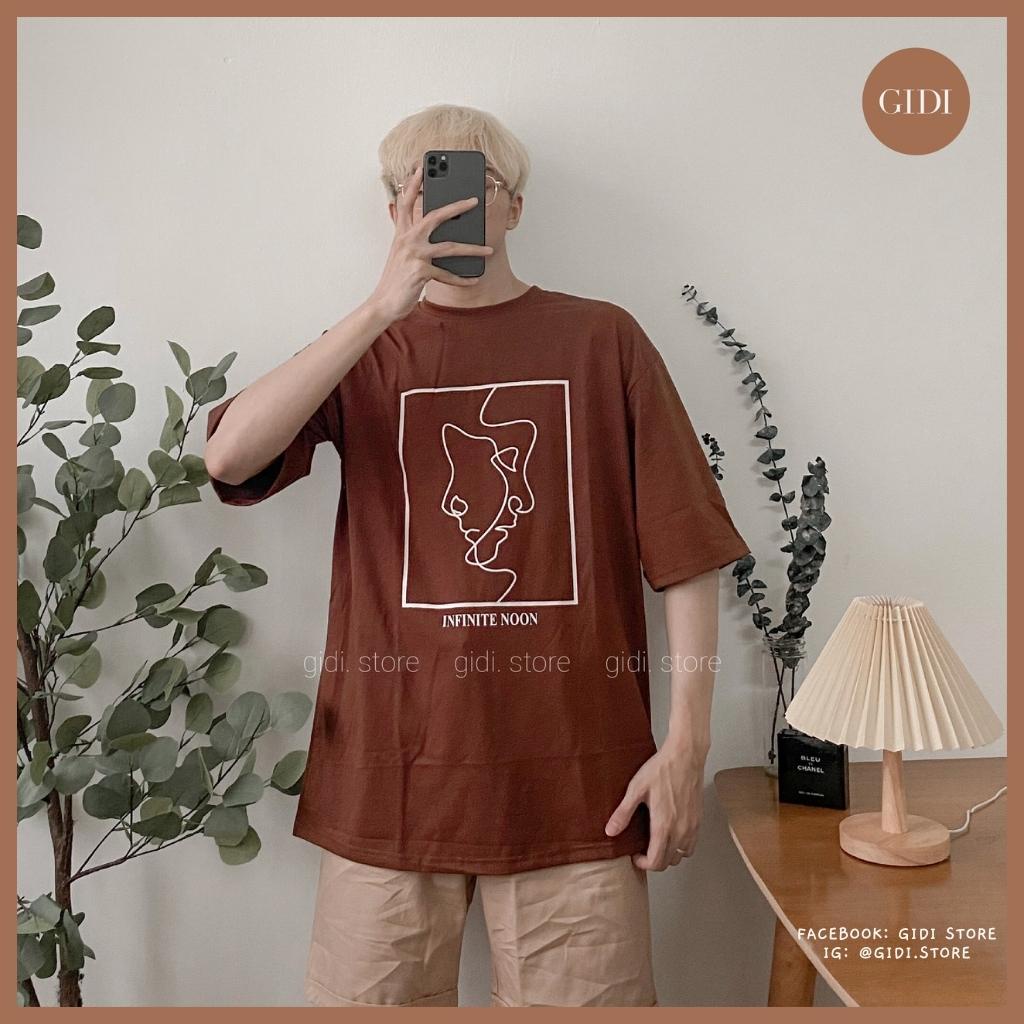 Áo thun tay lỡ Nam Nữ Unisex in chữ Infinite Noon cổ tròn ❤️ Áo phông unisex ngắn tay không cổ