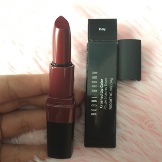 Son Bobbi Brown Crushed Lip Color Màu Ruby (Đỏ Nâu) Ấn Tượng (fullsize 3.4g) - USA