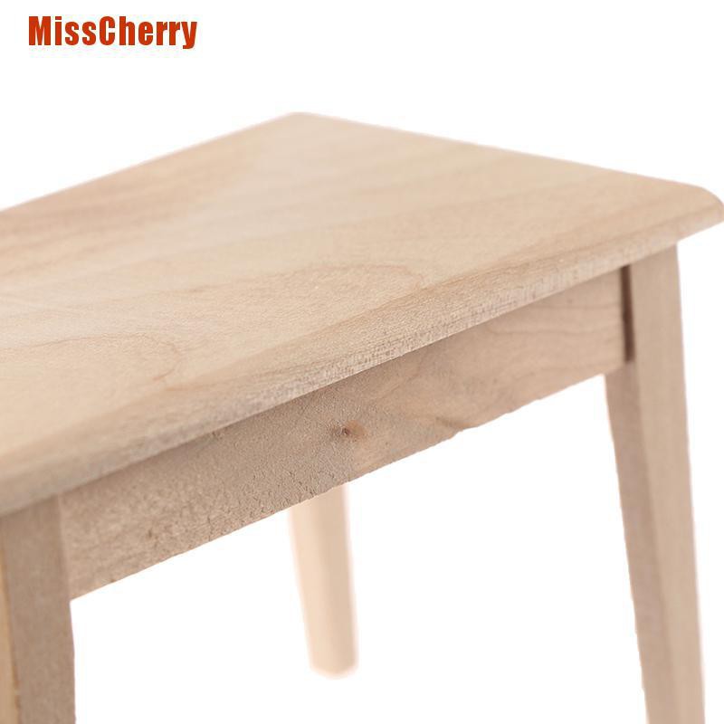 Mô Hình Bàn Chữ Nhật Bằng Gỗ Trang Trí Nhà Búp Bê