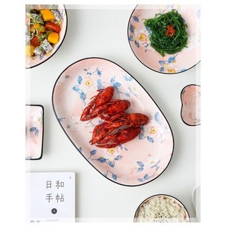 (Tách Set) Đĩa/ Bát Màu Hồng Gốm Sứ Cao Cấp