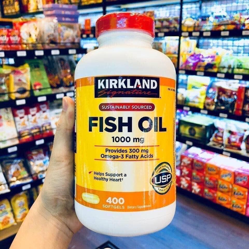 DẦU CÁ FISH OLL KIRKLAND 1000MG – 400 VIÊN CỦA MỸ