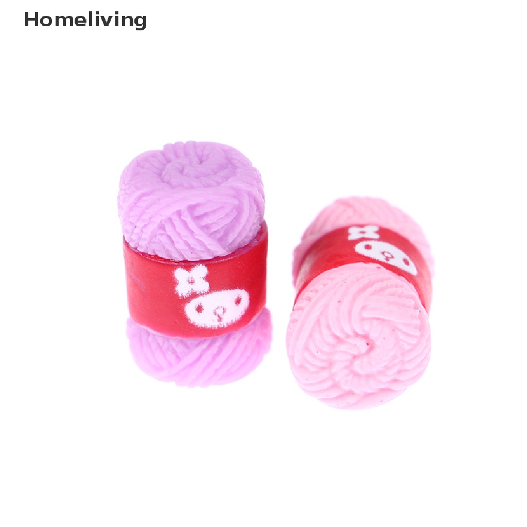 Set 5 Quả Bóng Len Mini Tỉ Lệ 1: 12 Dùng Để Trang Trí Nhà Búp Bê