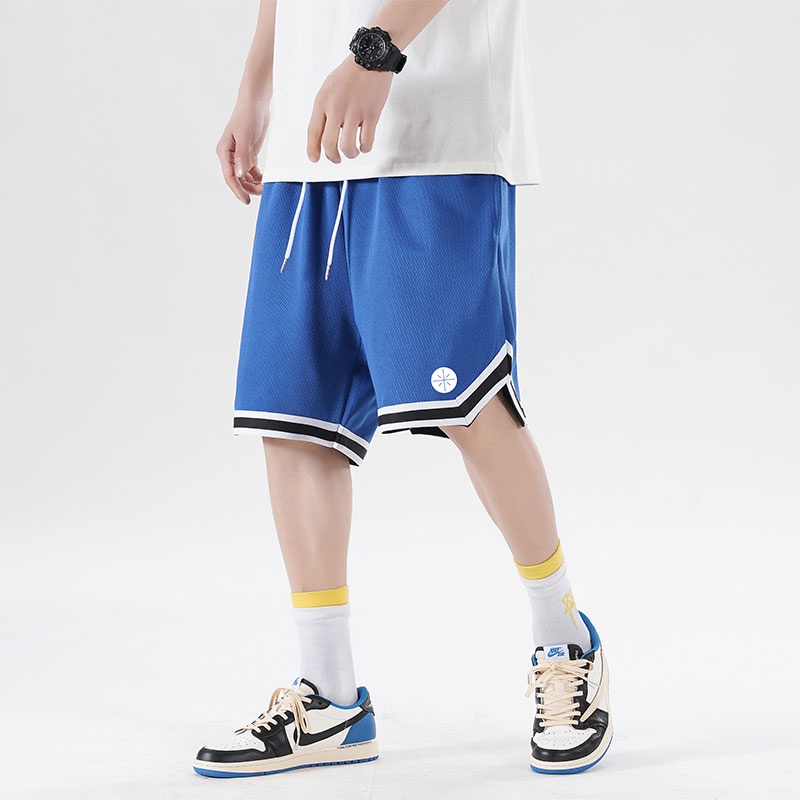 Quần Short Thể Thao Ống Rộng Phối Dây Rút Thời Trang Năng Động Cho Nam