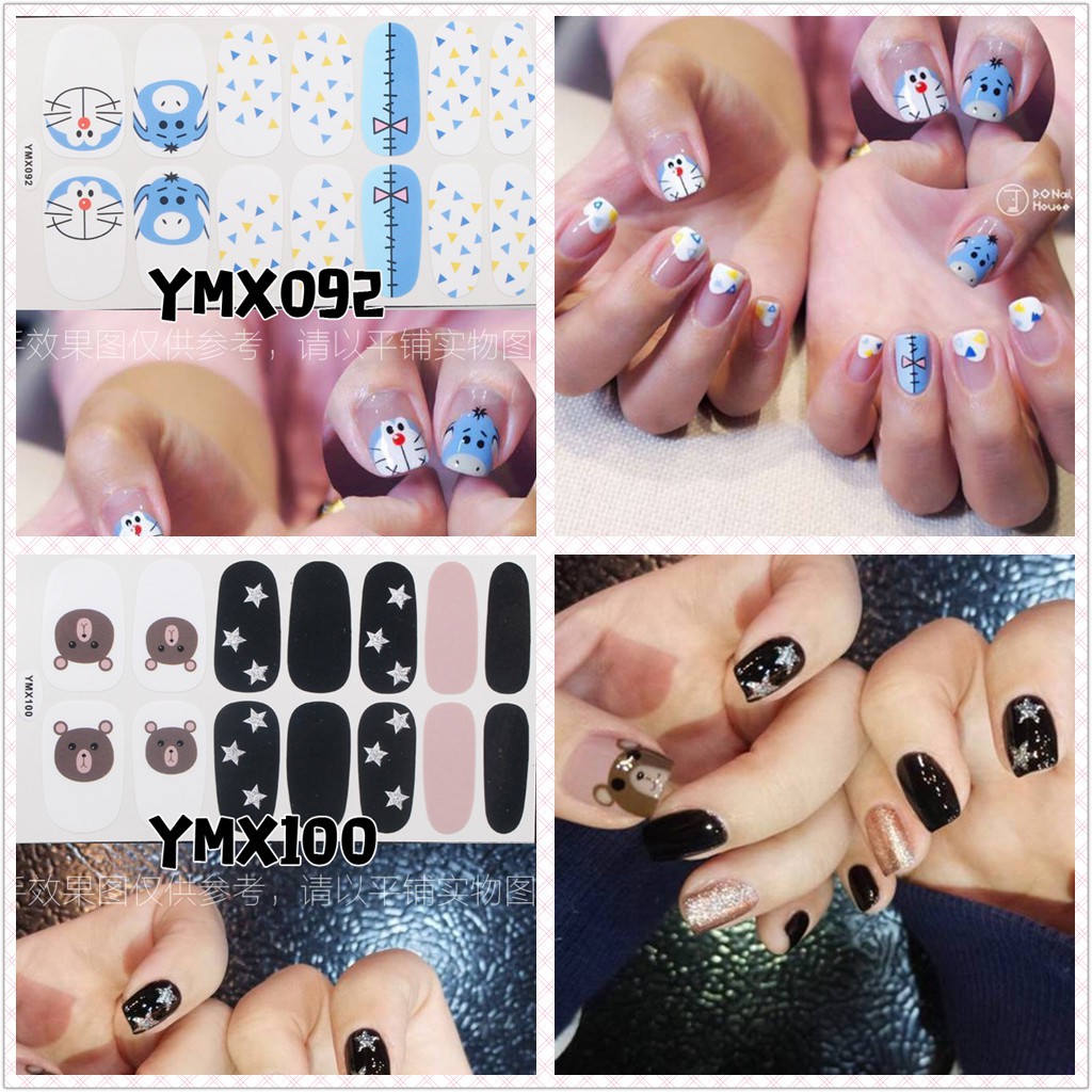 Nhãn dán trang trí móng thủ công họa tiết đa dạng 3D YMX092-143