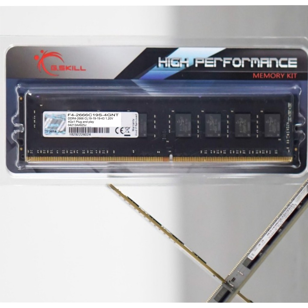 Ram máy tính PC Gskill (F4-2666C19S-4GNT) 4GB (1x4GB) DDR4 2666MHz - Bảo hành 3 năm !!!