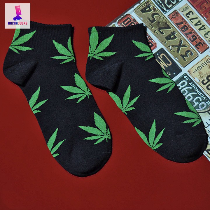 Vớ Ngắn Hình Chiếc Lá - Tất Họa Tiết Lá Cỏ