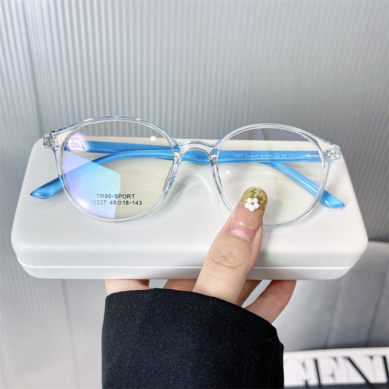 Kính Không Gọng TR90 Chống Ánh Sáng Xanh Siêu Nhẹ Phong Cách Retro Thời Trang