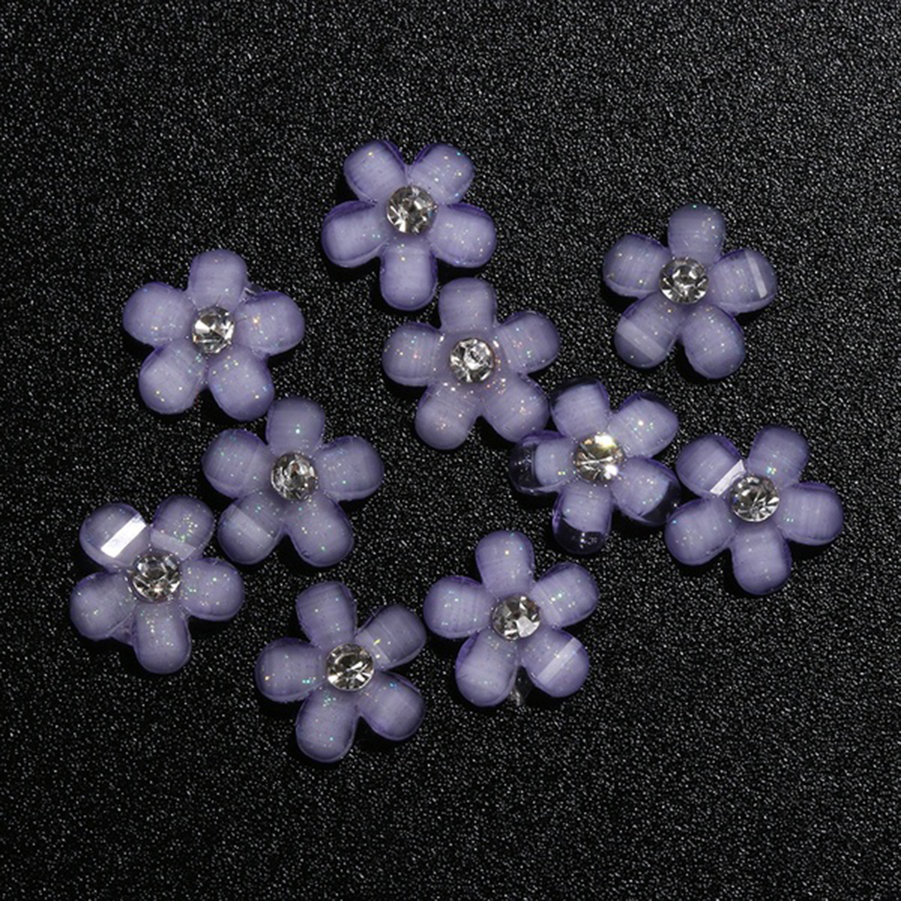 Bộ 10 Miếng Dán Móng Tay 3d Lấp Lánh Nhiều Màu Sắc