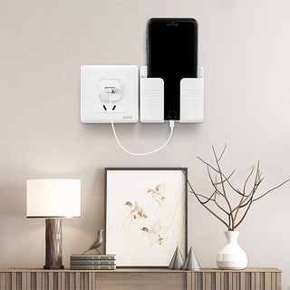 Giá Dán Tường Để Điện Thoại, Remote Điều Khiển, Ổ Cắm/ Giá Đỡ Sạc Điện Thoại Treo Tường/ Kệ Đựng Đồ Dán Tường Đa Năng