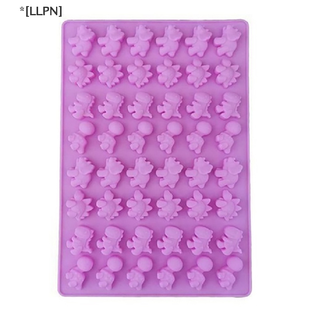 Khuôn Silicon Mềm Làm Đá / Sô Cô La / Kẹo Hình Khủng Long 48 Lỗ