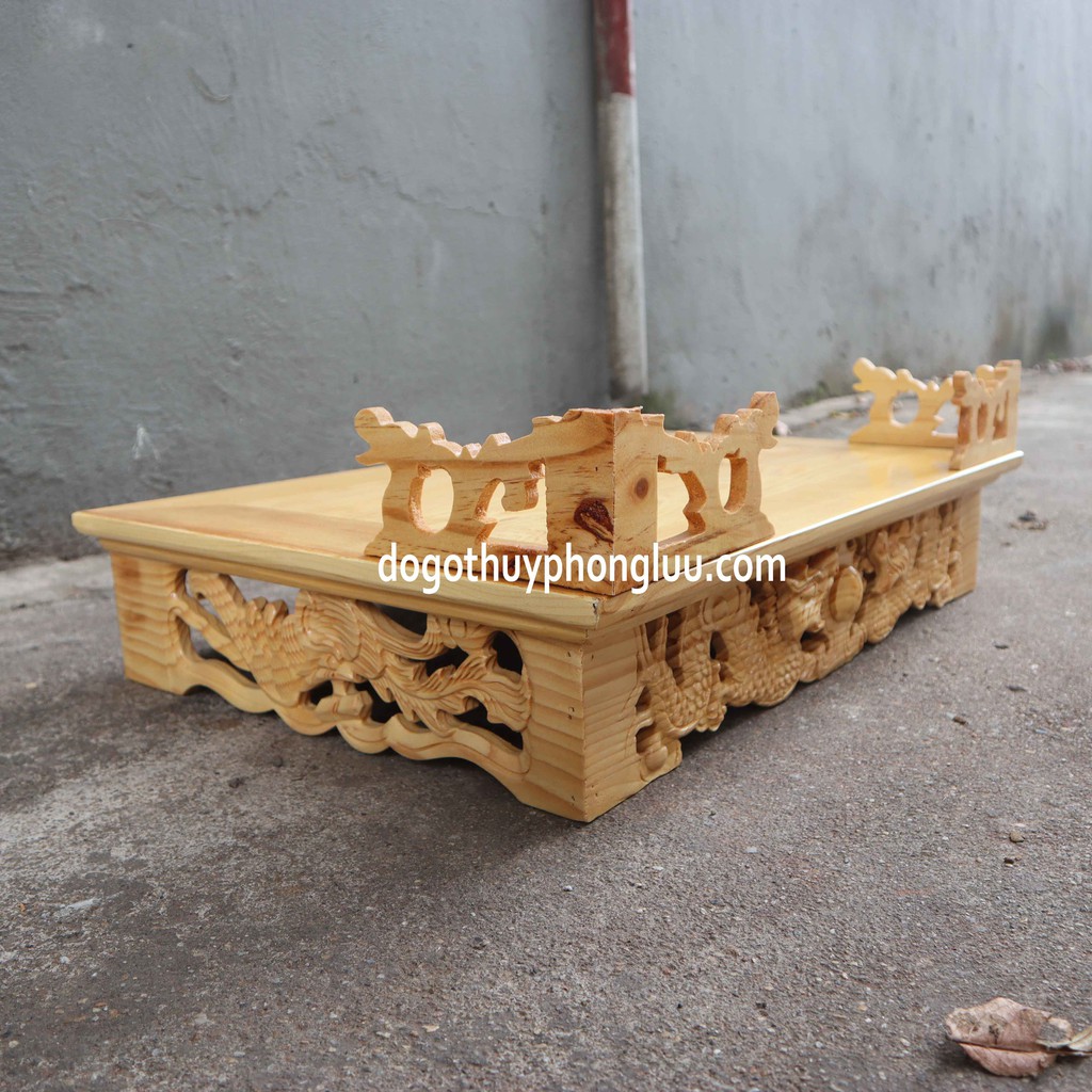 Bàn thờ treo tường trạm rồng gỗ pơ mu nhiều cỡ