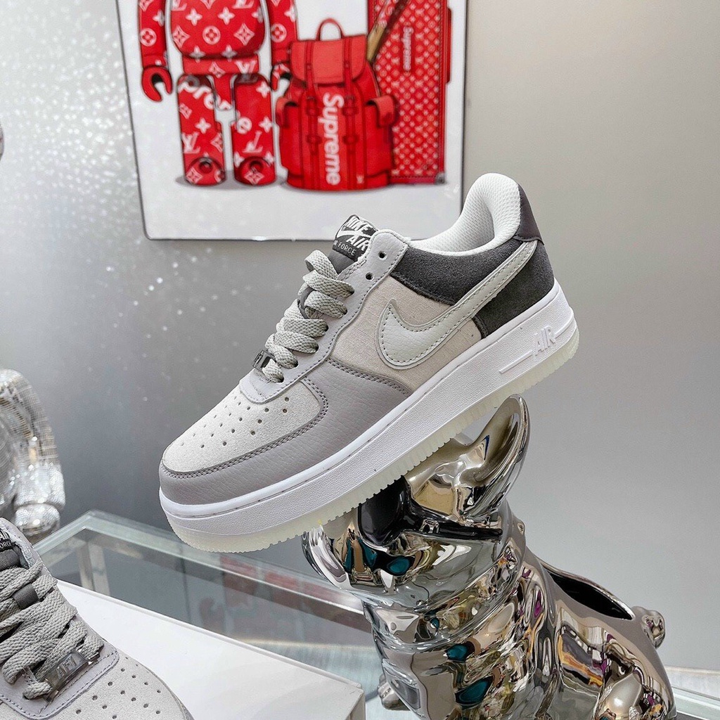 Giày sneaker ni.k.e grey - Af1 cổ thấp màu xám, size 36_43