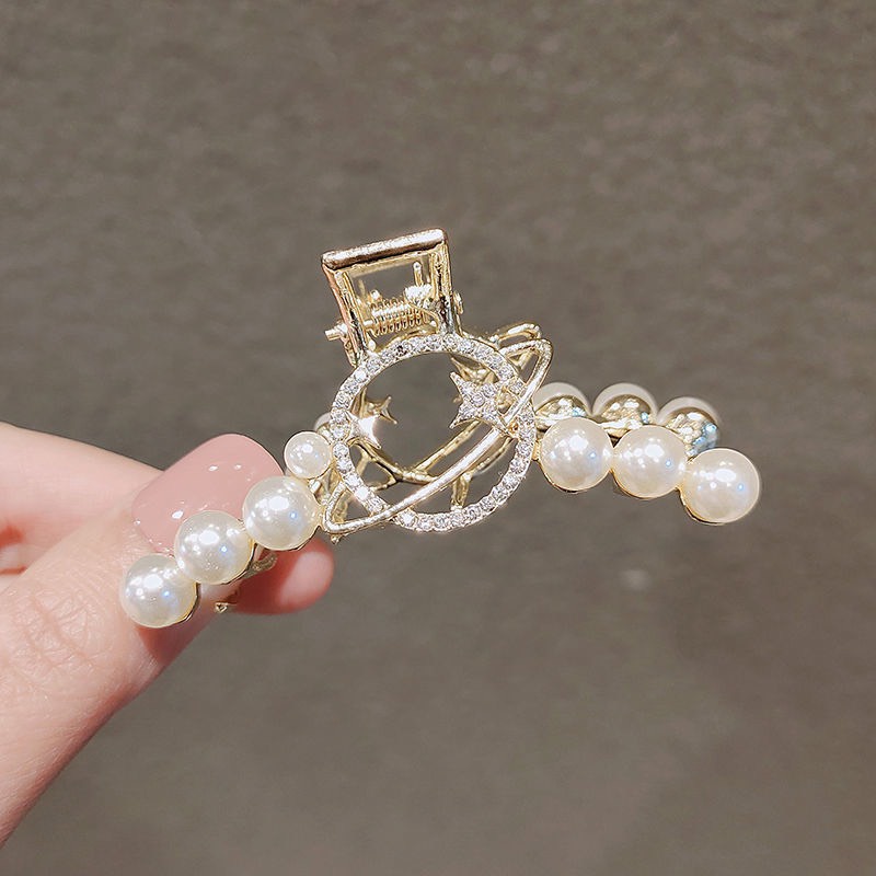 KẸP TÓC GẤP TÓC TRĂNG VÀ SAO - CÁ ĐÍNH ĐÁ NGỌC TRAI  NHÂN TẠO SIÊU ĐỘC LẠ