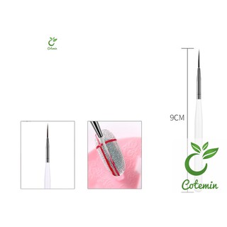Bộ cọ vẽ móng cán trắng