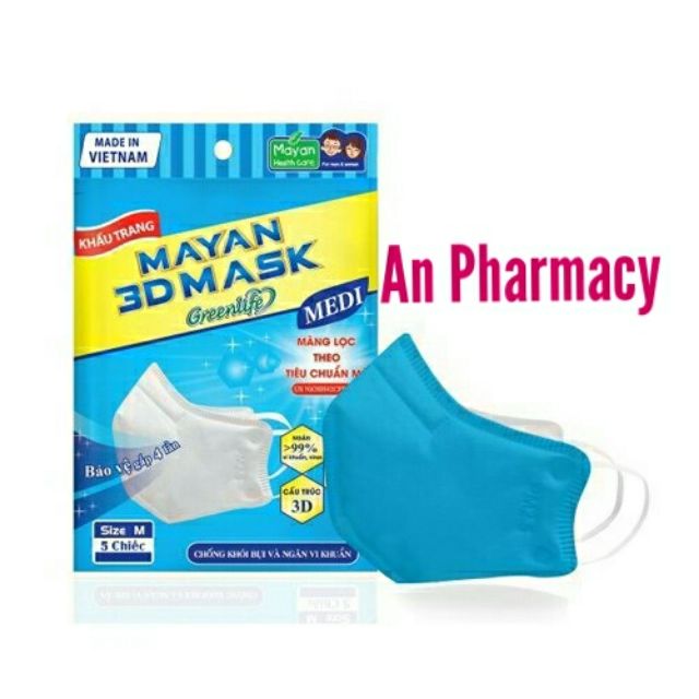 (Cao cấp) Khẩu trang y tế mayan gói 5 cái