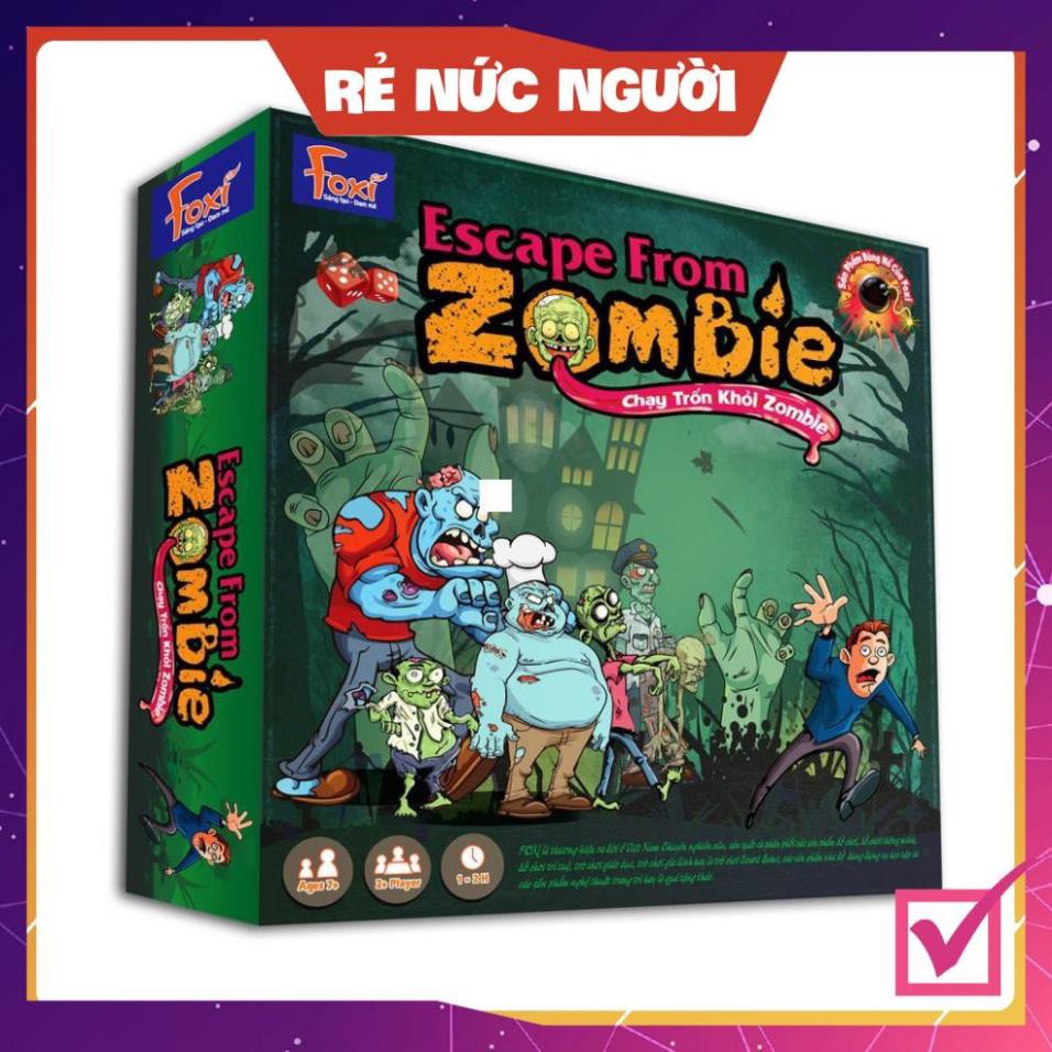 [LẺ=SỈ=SIÊU RẺ] Board game-Escape from Zombie Foxi-Đồ chơi trẻ em-vượt lên trên nghịch cảnh hay nhất