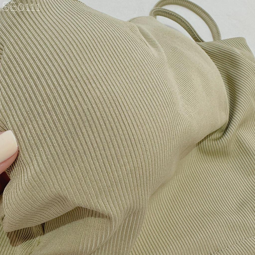 [SE0111] Set áo sơ mi tơ nhăn mỏng trơn kèm quây có mút đệm ngực form rộng (Ảnh thật/ có sẵn)