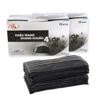 Bộ 5 hộp khẩu trang đen 4 lớp