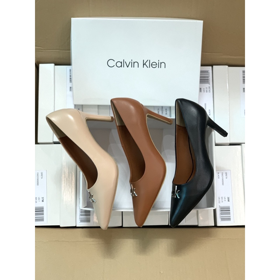 Giày Cao Gót Công Sở Gót Nhọn Da CK Siêu Hot PT490