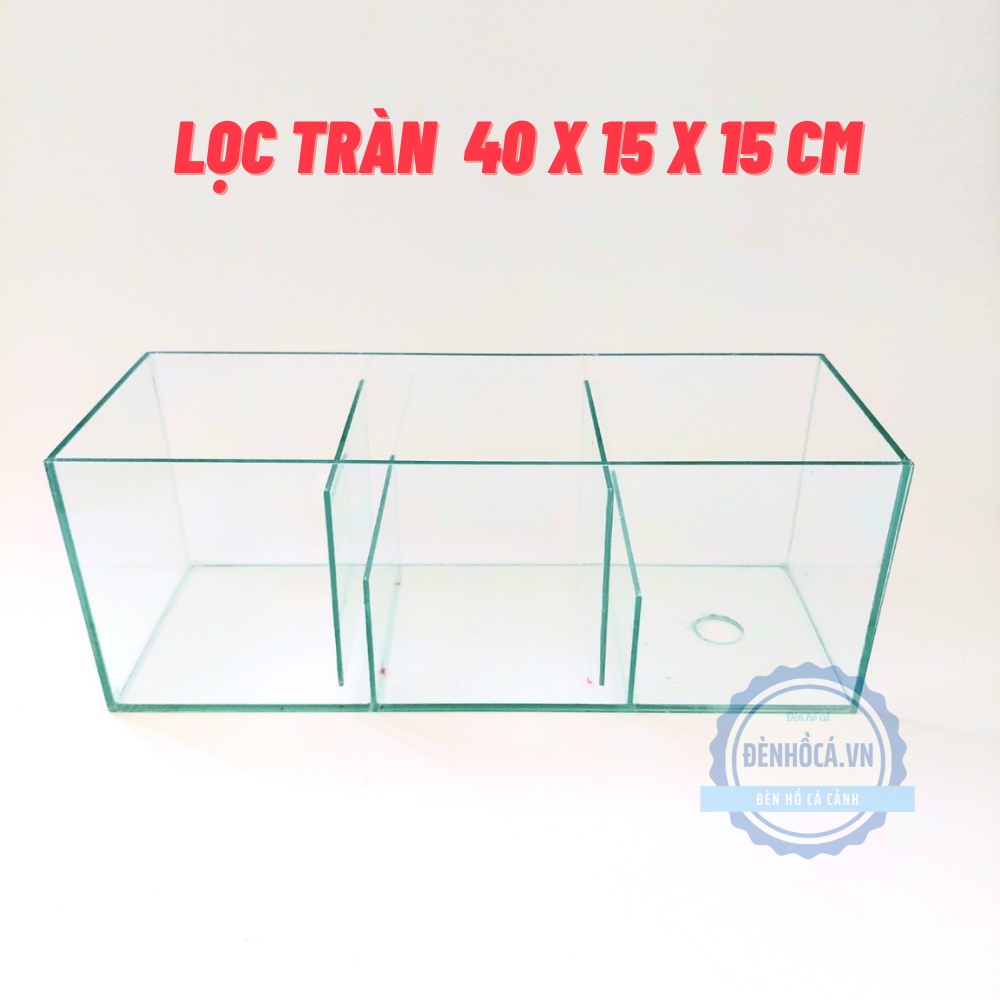 Lọc tràn bể cá bằng KÍNH 40cm cho hồ cá hồ thủy sinh