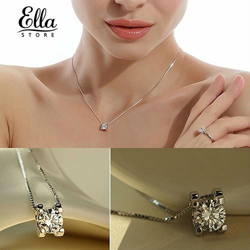 Ellastore Women Cubic Zirconia Pendant Silver Plated Drop for Necklace Chain