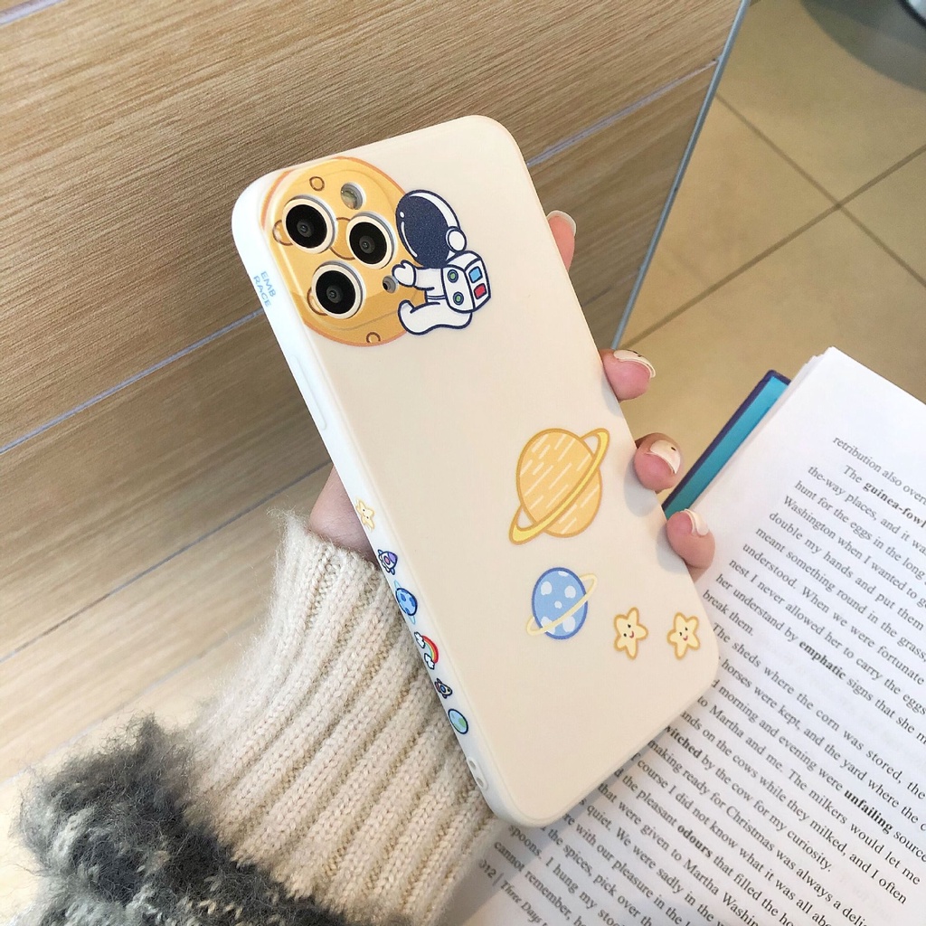 Ốp điện thoại silicone hình phi hành gia thích hợp cho Iphone 12 Pro Max 11 Pro Max 12mini 7 8 Plus X Xs Max Xr Se 2021