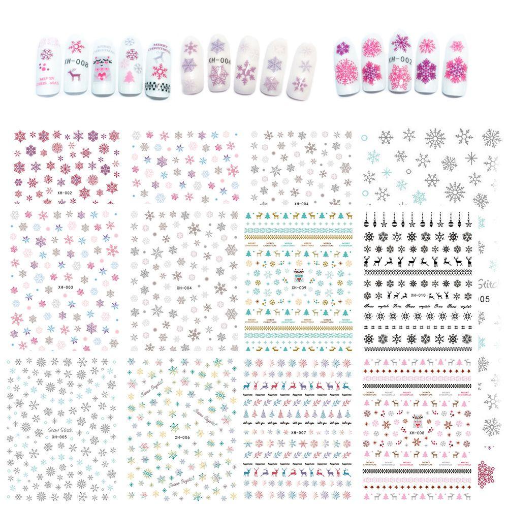 XIANTIN Sticker Dán Móng Thời Trang Chủ Đề Giáng Sinh Dành Cho Nữ