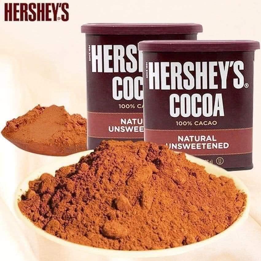 BỘT CACAO HÒA TAN TỰ NHIÊN KHÔNG ĐƯỜNG HERSHEY'S COCOA 226G CHÍNH HÃNG - 10284