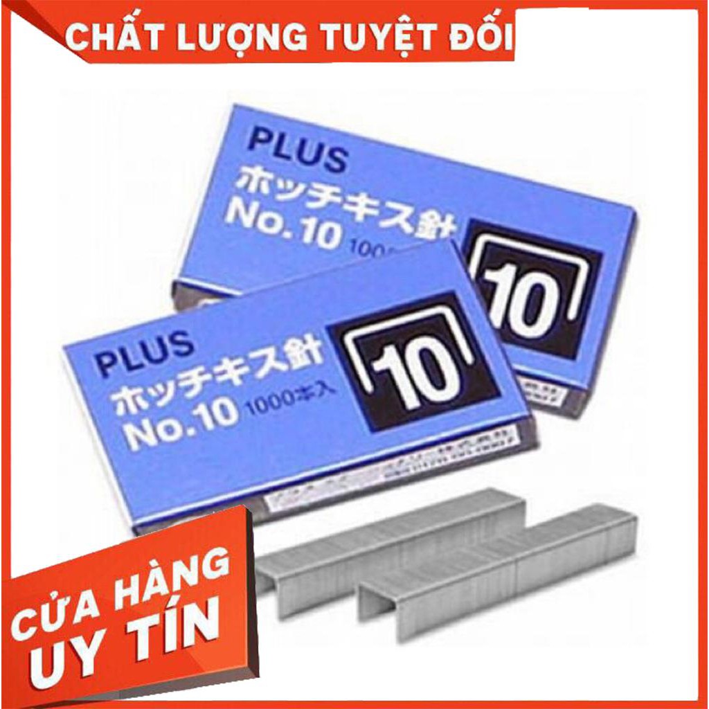 Combo 10 hộp ghim bấm số 10 Pluss 30122