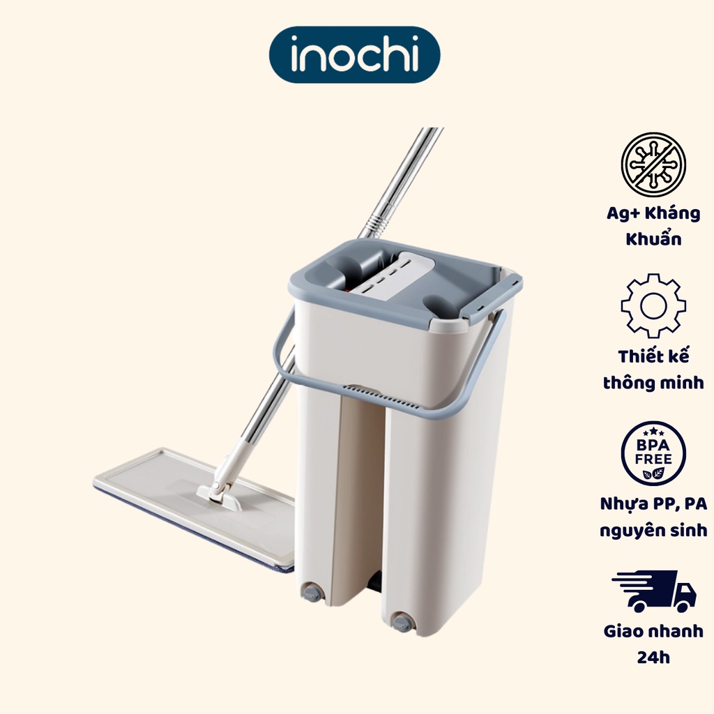 Cây Lau Nhà Inochi M-900 Nhật Bản Kèm Thùng 2 Ngăn Tự Vắt Xoay 360 Độ Thông  Minh Lau Sạch Nhanh - Tìm Voucher