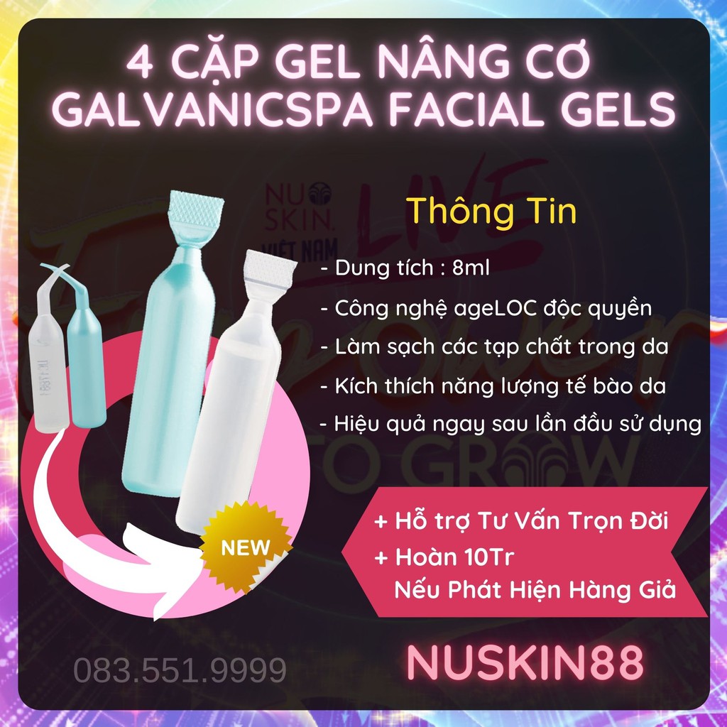 Combo 4 Cặp Gel Chạy Máy Nâng Cơ Galvanic Spa (Không có hộp)