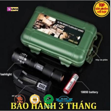 Đèn pin chiếu sáng chất liệu cao cấp, thiết kế nhỏ gọn, tiện dụng, tầm chiếu sáng rộng