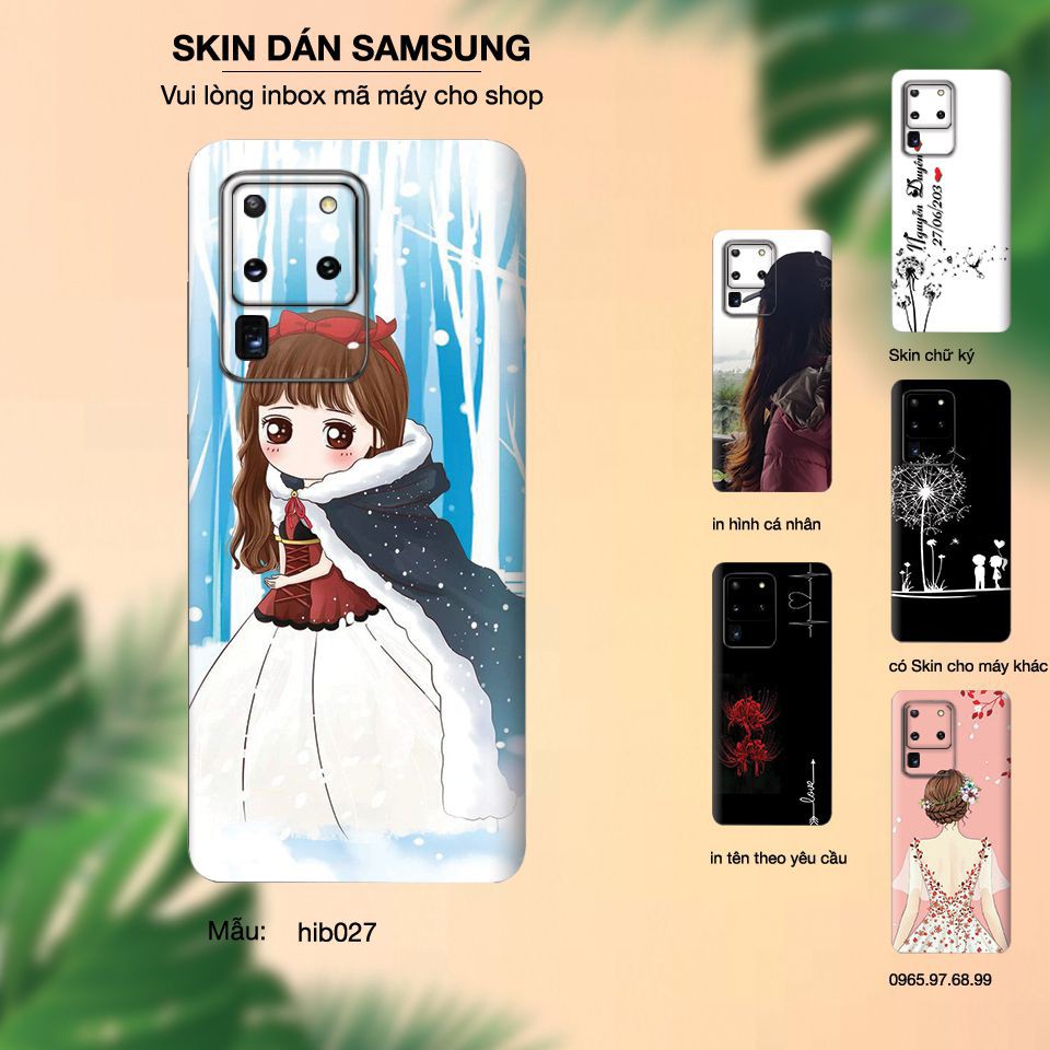 Skin dán điện thoại Samsung in hình Cô bé quàng khăn đỏ Chibi - Chib027 (inbox mã máy cho Shop)