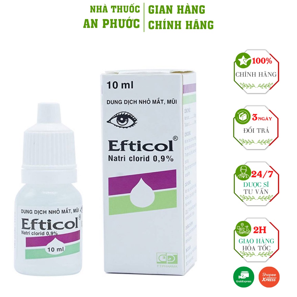 Efticol Nhỏ Mắt Mũi  ⚡ XẢ KHO ⚡  Dùng thích hợp cho trẻ sơ sinh và người lớn