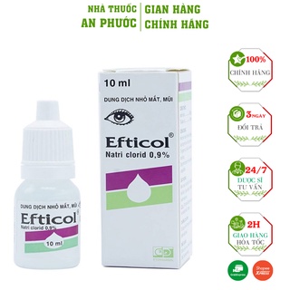 Efticol Nhỏ Mắt Mũi  ⚡ XẢ KHO ⚡  Dùng thích hợp cho trẻ sơ sinh và người lớn (10Chai)