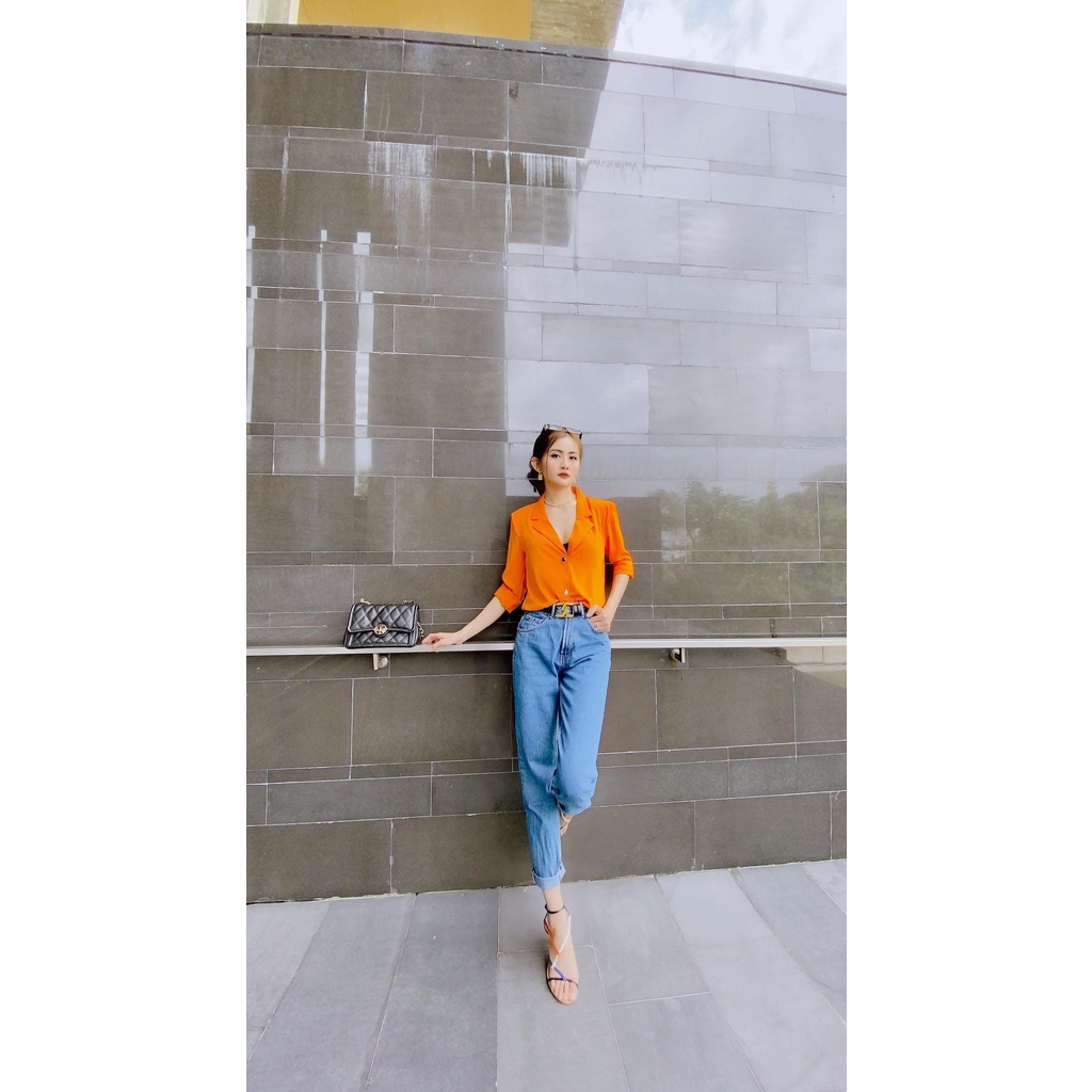 Áo Vest Nữ Màu Cam Tay Dài LAKING HOUSE | BigBuy360 - bigbuy360.vn