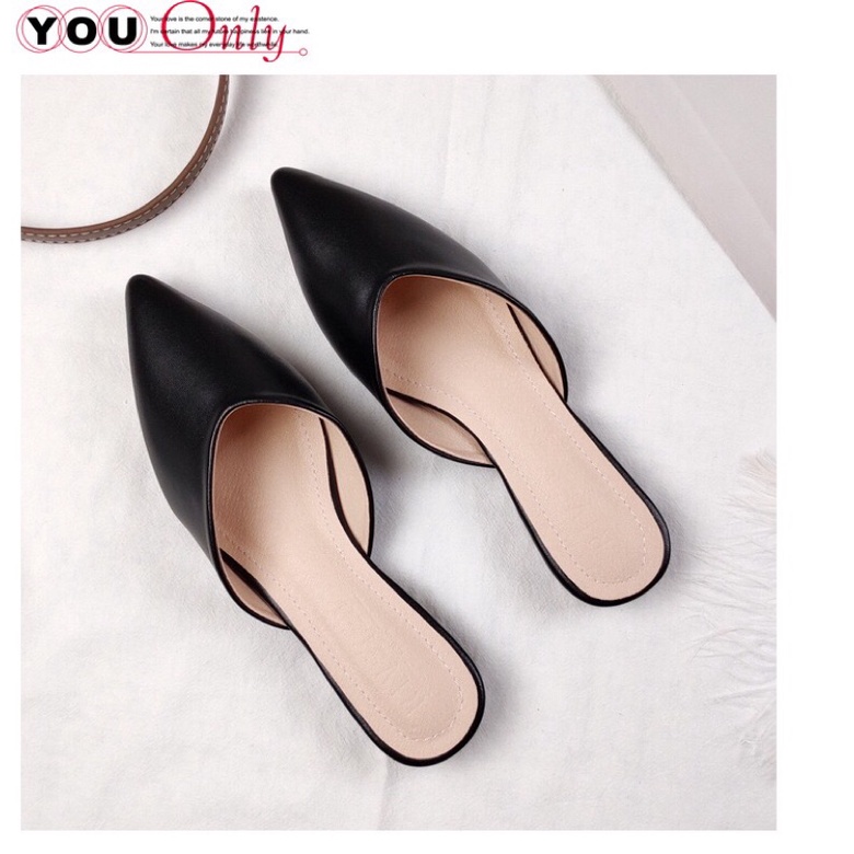 [Free Ship] Giày sục nữ gót thấp mũi nhọn kiểu dáng đơn giản 2 màu Shose_fashion13 TT22