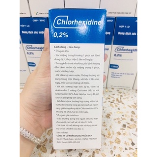Dung dịch súc miệng Chlorhexidine 0.2%
