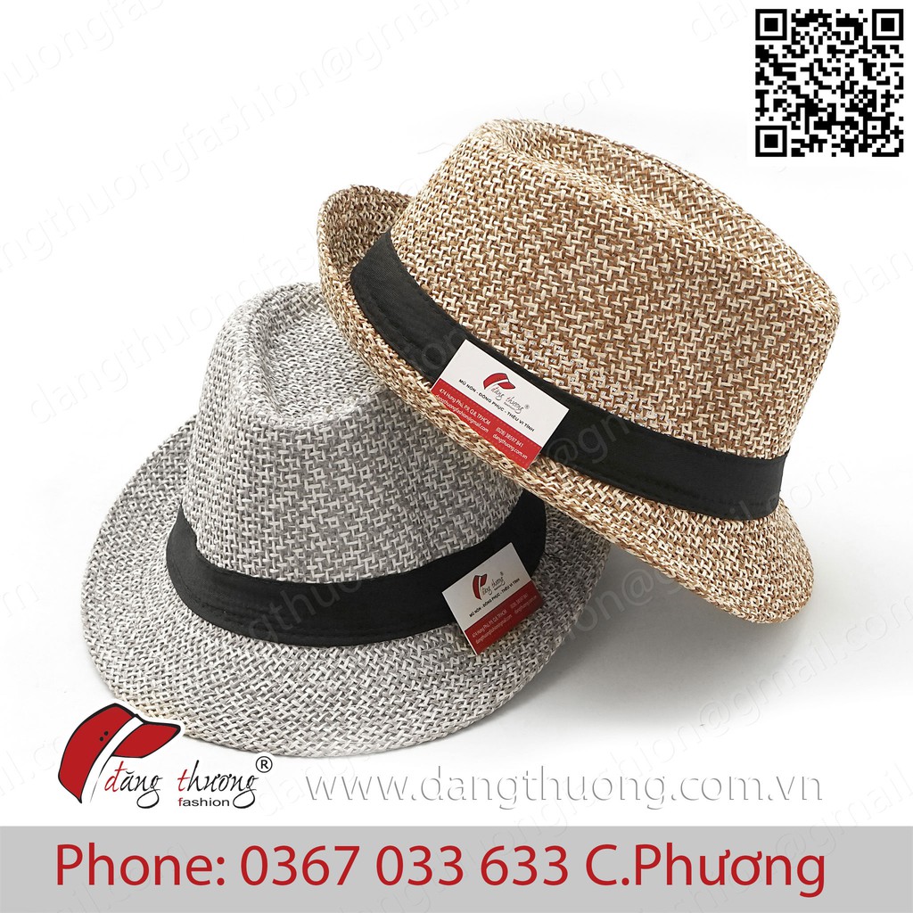 Mũ nón phớt Fedora chất liệu CÓI cao cấp