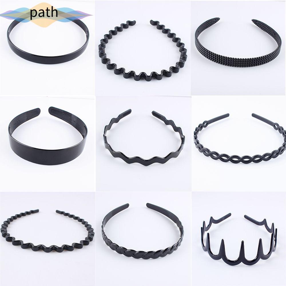 Cài tóc gợn sóng màu đen chống trượt thời trang đơn giản cho nam và nữ