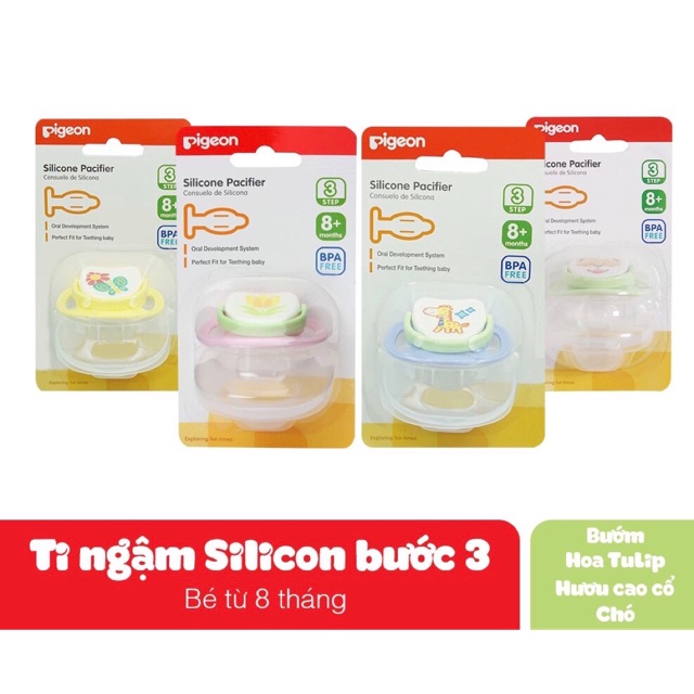 [CHÍNH HÃNG] Ti ngậm Pigeon bước 3 (8m+) cho trẻ từ 8 tháng