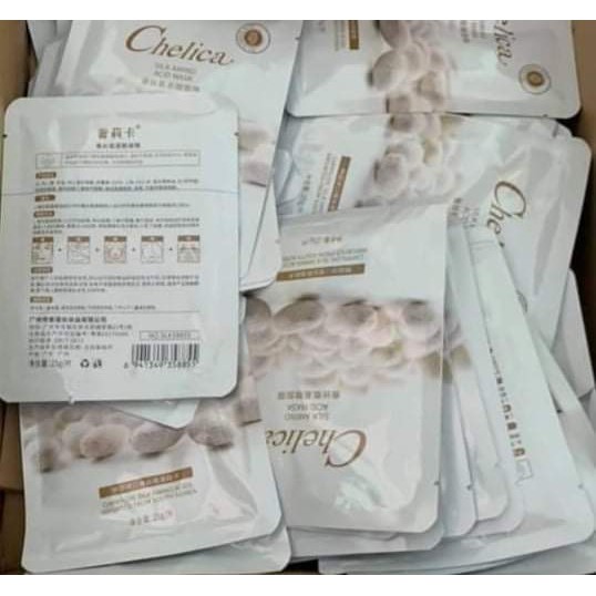 Mặt Nạ Cấp Nước Trắng Da Chiết Xuất Lụa Tơ Tằm CHELICA
