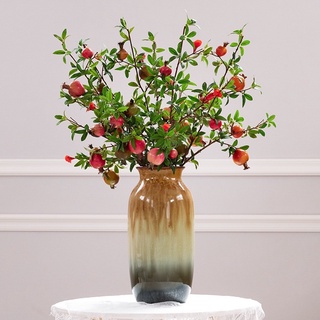 ❤Freeship- ảnh thật+video🍀 Cành lựu giả có hoa cây dài hàng loại 1 cao cấp-Cành cây giả decor có ảnh thật (có video)