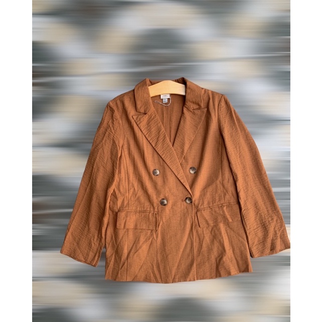 Áo khoác blazer vải đũi bay bay không đứng form VNXK có BIGSIZE