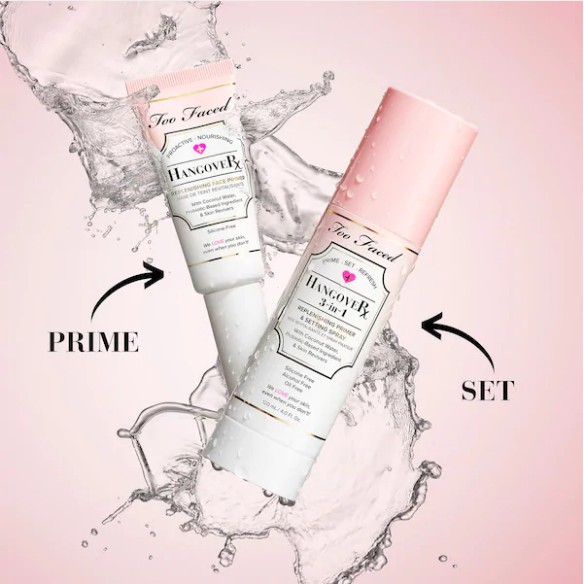 Xịt makeup Too Faced Hangover 3-in-1 Replenishing Primer & Setting Spray Bunny Beauty hàng đủ bill | BigBuy360 - bigbuy360.vn